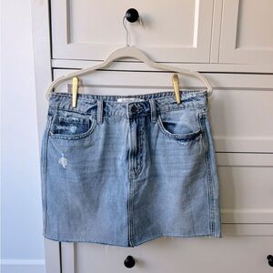 Nordstrom Hidden Mini Jean Denim Skirt, Blue Wash, Women’s L